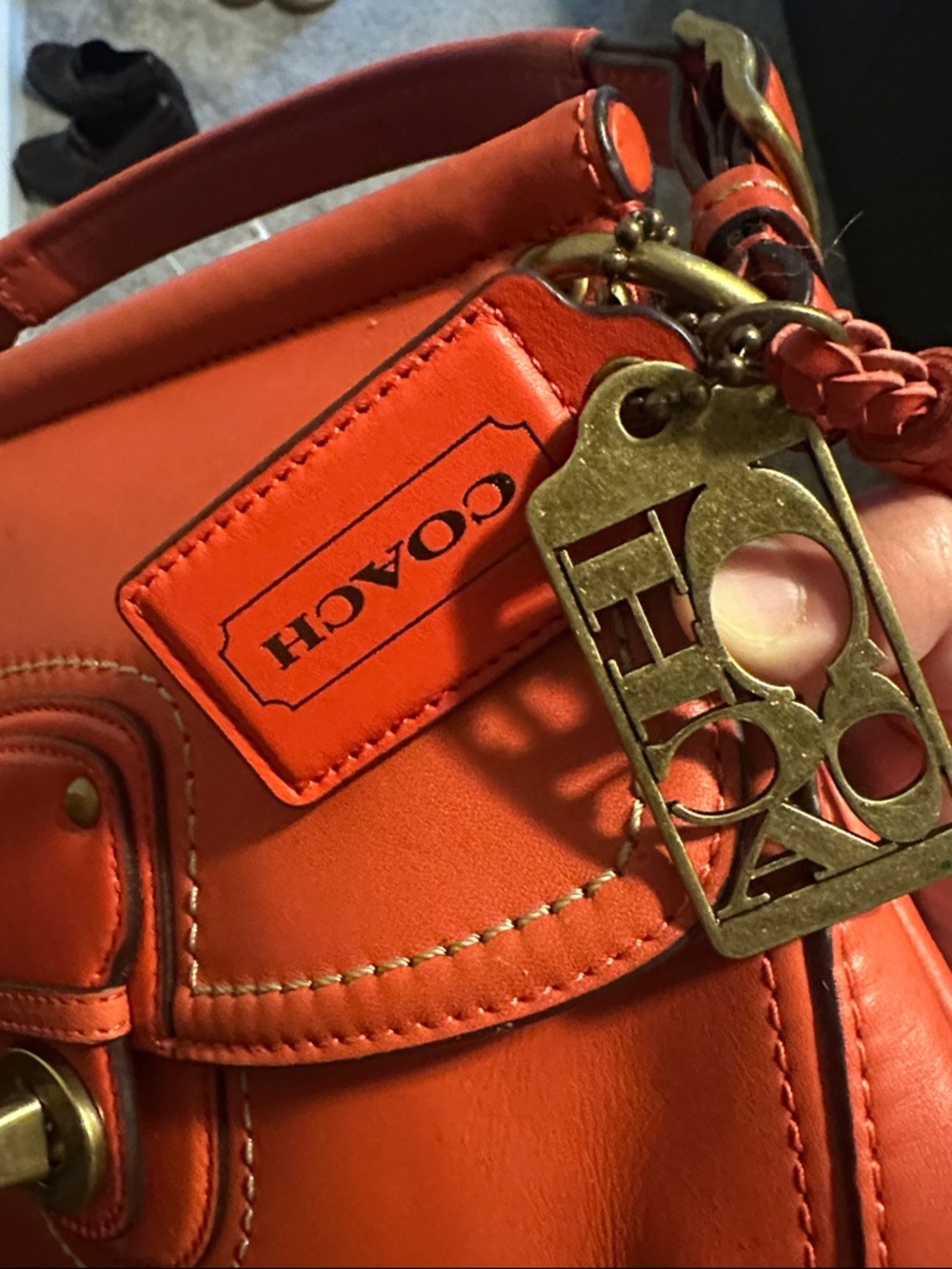 Coach Willis legacy y2k 70th AnniversaryClassic Orange Leather Crossbody Bag - Picture 5 of 16